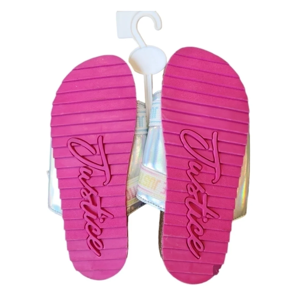 Justice children slides sandals size 2Y nwt